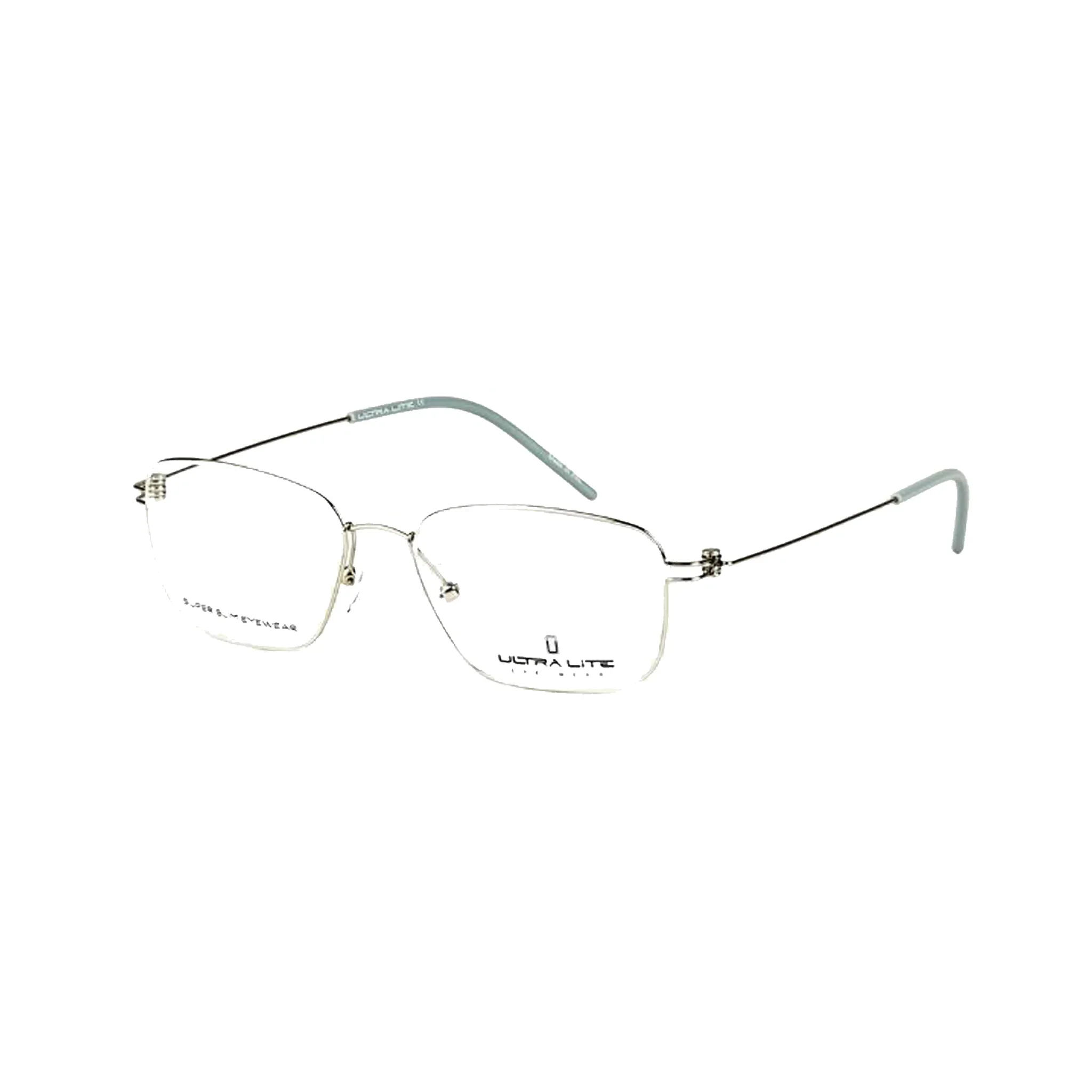 Ultra Lite Silver Square Metal Full Rim Eyeglasses UL918 105-Y20 - Image 2