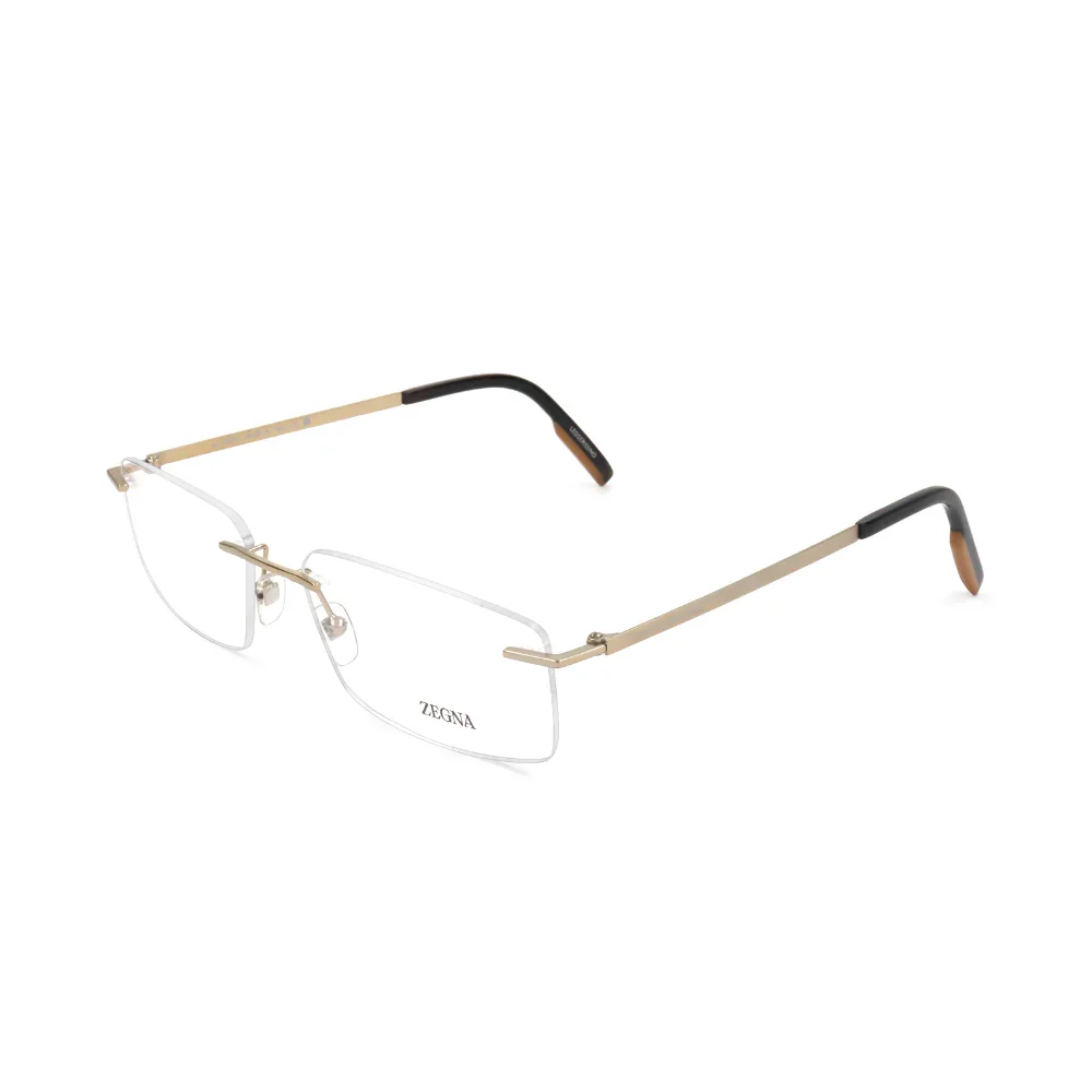Zegna Rimless Eyeglasses EZ5219 038 Bronze/Havana - Image 2