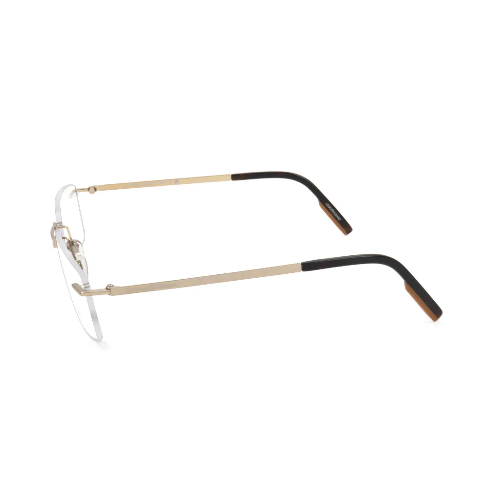 Zegna Rimless Eyeglasses EZ5219 038 Bronze/Havana - Image 3